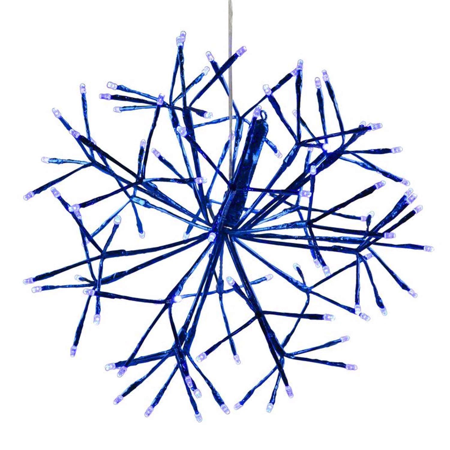 Celebrations Platinum LED Blue Shimmer Sphere 16 In. Hanging Decor 3 Celebrations Platinum LED Blue Shimmer Sphere 16 In. Hanging Decor