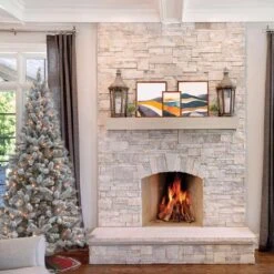 Celebrations 7-1/2 Ft. Slim Incandescent 300 Lights Flocked Fir Christmas Tree -Roman Shop 0e3eddf9 bc4d 41a2 ab63 101c9a66c9c1