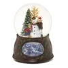 Roman Glitter Dome Multicolored Kids Building A Snowman Musical Indoor Christmas Decor 5.5 In.