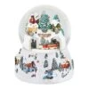 Roman Glitter Dome Multicolored Musical Village Rotating Train Indoor Christmas Decor 5.75 In.