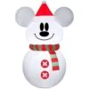 Gemmy Airblown LED White Mickey Mouse Snowman 3.5 Ft. Inflatable