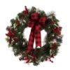 Glitzhome 24 In. D LED Prelit Warm White Buffalo Bow Berry Holly Pine Cone Rattan Wreath -Roman Shop 13eb27f9 b783 44fd 8913 1c8cbf0d4f83