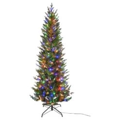 Celebrations 7 Ft. Slim LED 350 Ct 1-2-Tree Majestic Fraser Fir Color Changing Christmas Tree