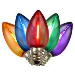 Holiday Bright Lights LED C7 Multicolored 25 Ct Christmas Light Bulbs