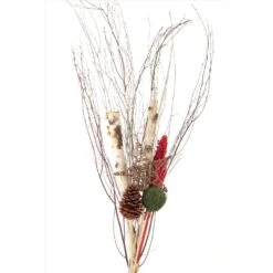 Second Nature Multicolored Winter Birch Arrangement Bouquet Centerpiece 48 In.