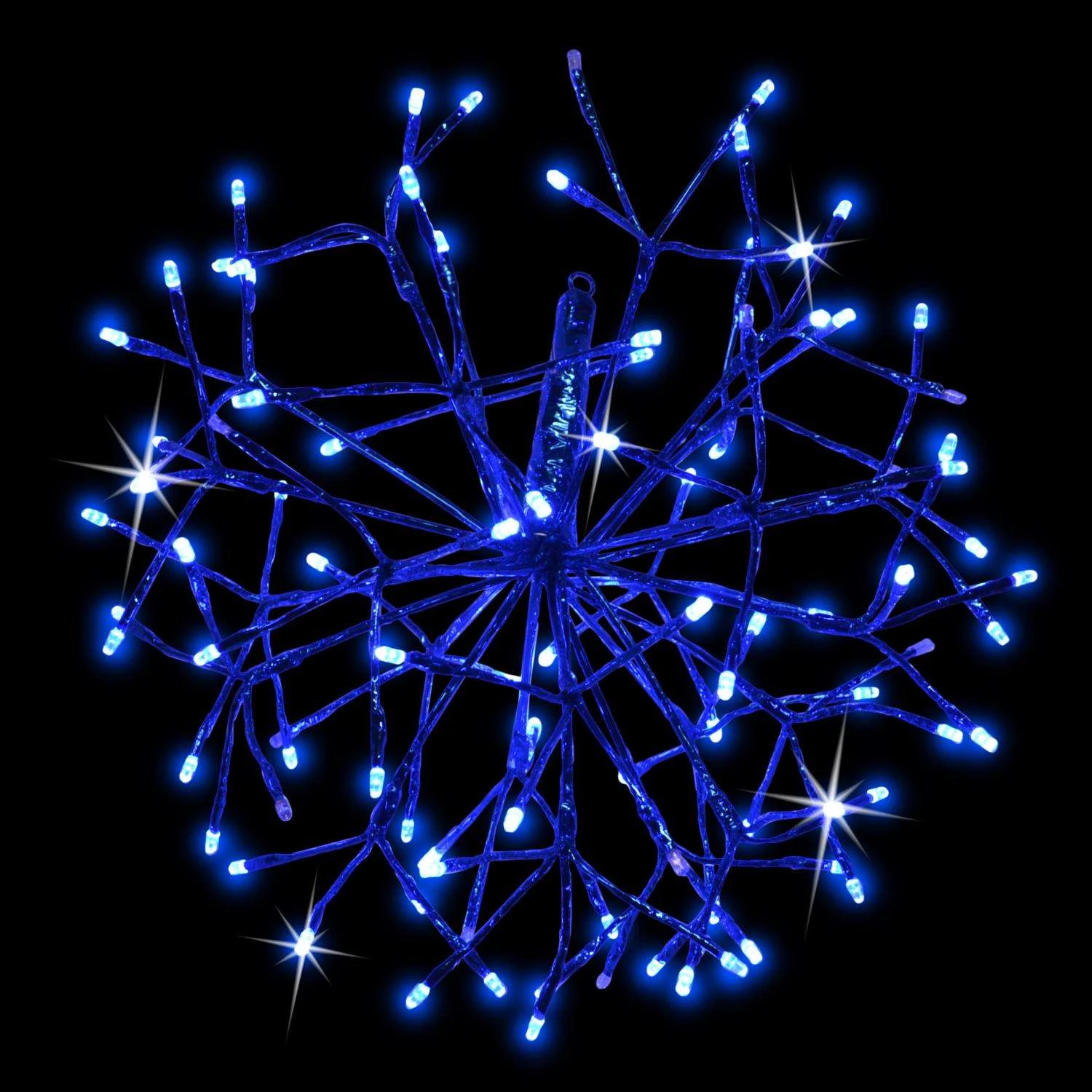 Celebrations Platinum LED Blue Shimmer Sphere 16 In. Hanging Decor 5 Celebrations Platinum LED Blue Shimmer Sphere 16 In. Hanging Decor - Image 3