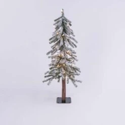 Gerson 3 Ft. Slim Incandescent 50 Ct Flocked Alpine Christmas Tree -Roman Shop 1f7b01c1 f5b0 4a04 83bc 2226b0fc7d06