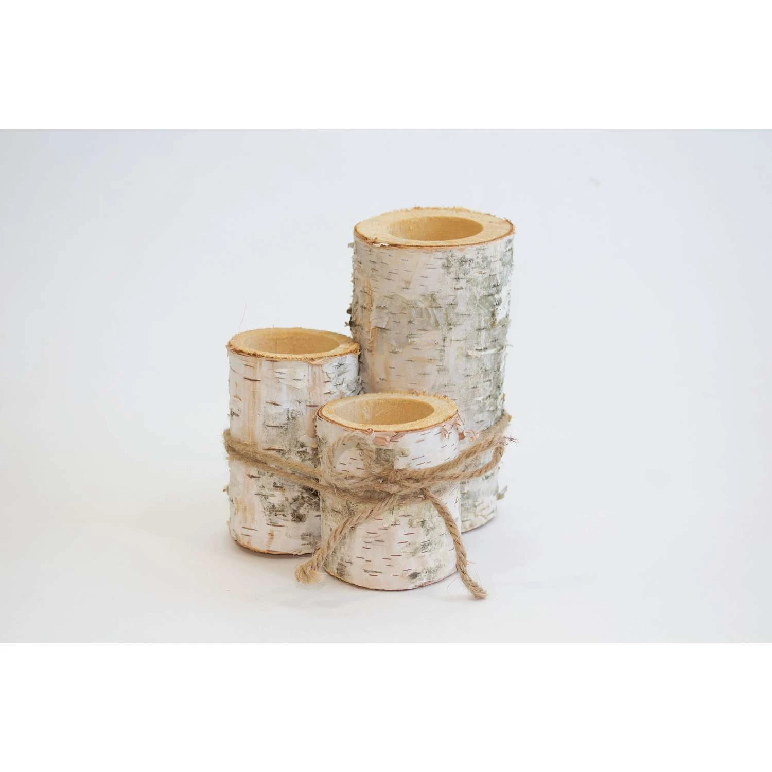 Winter Woods Natural Birch Tealight Candle Holder 6 In. 3 Winter Woods Natural Birch Tealight Candle Holder 6 In.