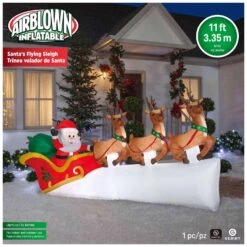 Gemmy Airblown LED Santa In Sleigh Scene 5 Ft. Inflatable -Roman Shop 26ea3bbc e9d3 496f 9c93 a93763547725