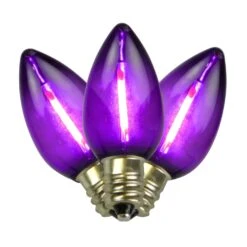 Holiday Bright Lights LED C7 Purple 25 Ct Christmas Light Bulbs