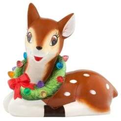Mr. Christmas LED Ceramic Deer Figurine 9 In.