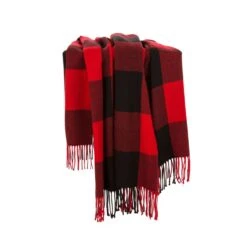 Glitzhome Multicolored Plaid Check Tassel Blanket -Roman Shop 46d10ba3 776a 4d4f 8404 4e4d31639f29
