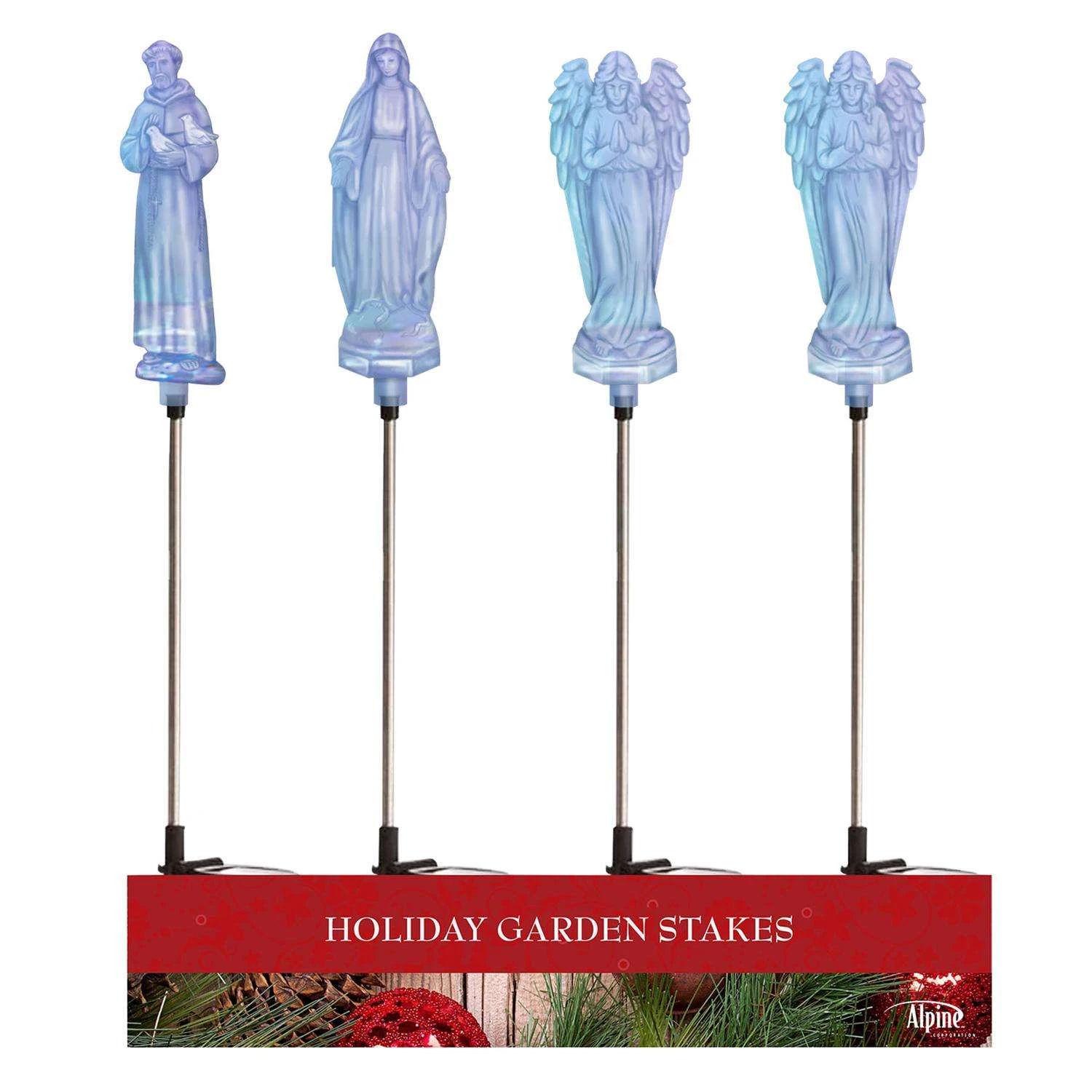 Alpine LED St. Francis/Mary/Angel 34 In. Pathway Decor 3 Alpine LED St. Francis/Mary/Angel 34 In. Pathway Decor