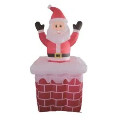 Celebrations Animated Santa In Chimney 6 Ft. Inflatable