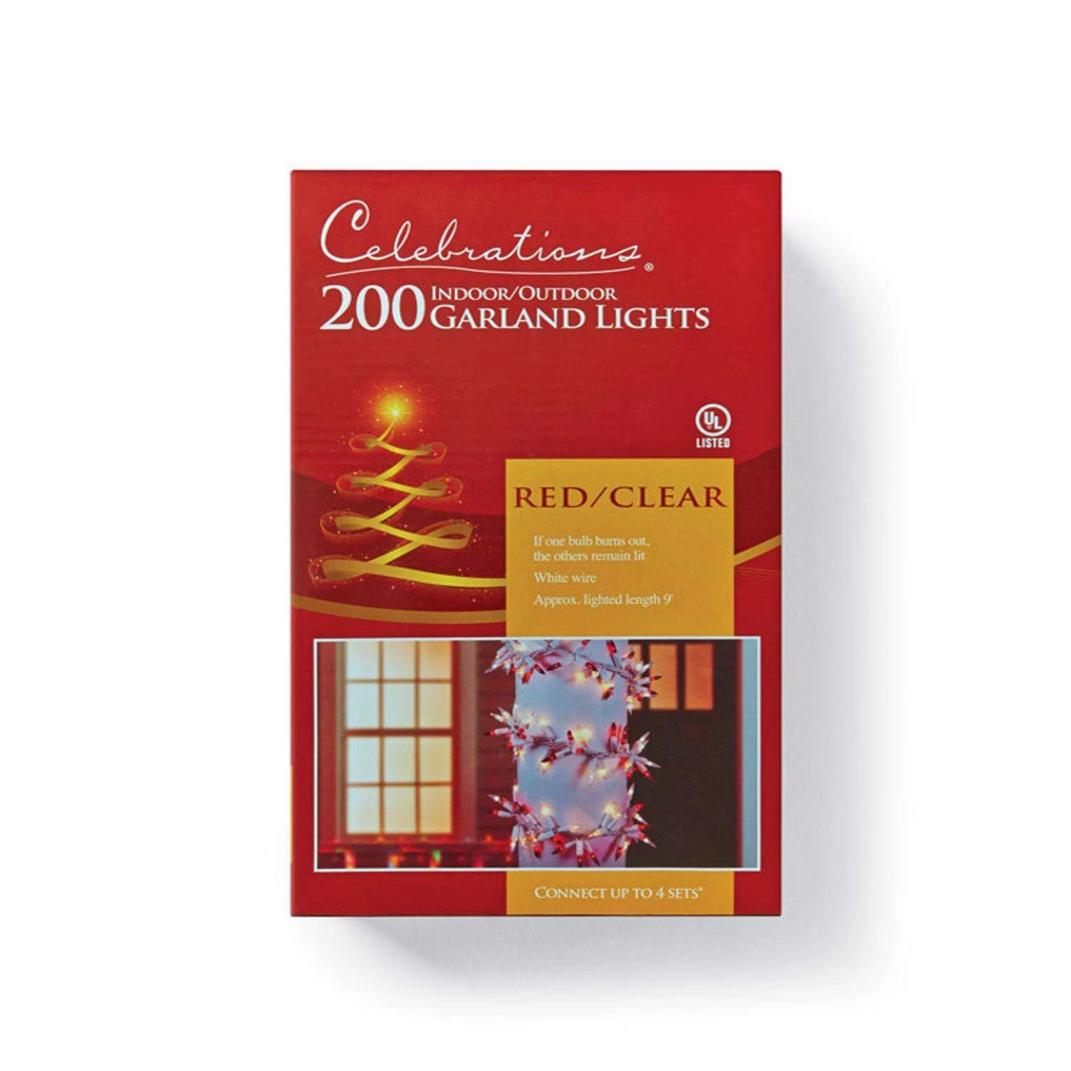 Celebrations Incandescent Red/White 200 Ct Rope Christmas Lights 9 Ft. 4 Celebrations Incandescent Red/White 200 Ct Rope Christmas Lights 9 Ft. - Image 2