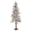 Gerson 4 Ft. Slim LED 100 Ct Flocked Alpine Christmas Tree -Roman Shop 56ccb2ab 9aea 4b33 a265 9523d47a2bbb