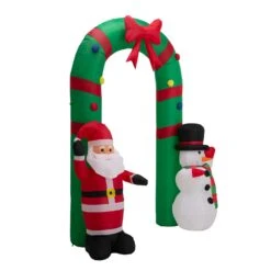 Glitzhome Santa Snowman Gate Arch 96.06 In. Inflatable -Roman Shop 5ce25f37 d799 47b4 aab8 bfaf20c5f528