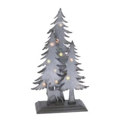 Gerson Gray 3-D Forest Scene Table Decor 19.69 In.