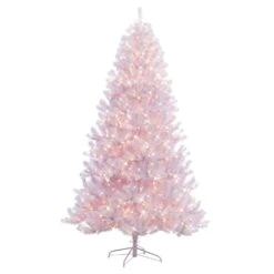 Puleo International 7-1/2 Ft. Full Incandescent 600 Ct White Northern Fir Christmas Tree