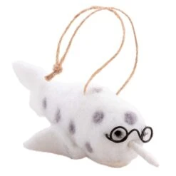 Karma Gifts Multicolored Island Narwhal Ornament 1.25 In.