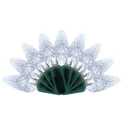 Celebrations Platinum LED C6 Pure White 50 Ct String Christmas Lights 25 Ft.