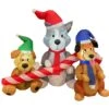 Celebrations 3 Dogs W/ Candy Cane 5.5 Ft. Inflatable -Roman Shop 6f0eb254 49cc 496e 8286 f8446a814fd1