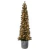 Celebrations 5 Ft. Pencil LED 100 Ct Green Alpine Resin Potted Christmas Tree 1 Celebrations 5 Ft. Pencil LED 100 Ct Green Alpine Resin Potted Christmas Tree -Roman Shop 74978840 9713 40d3 9c50 2fbfe268beb8