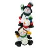 Alpine LED Stacked Snowmen Or Penguins Trio 12.5 In. Yard Decor