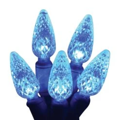 Celebrations Platinum LED C6 Blue 50 Ct String Christmas Lights 24.5 Ft. -Roman Shop 7cebdac0 53bc 4abd 84f2 299309716f85