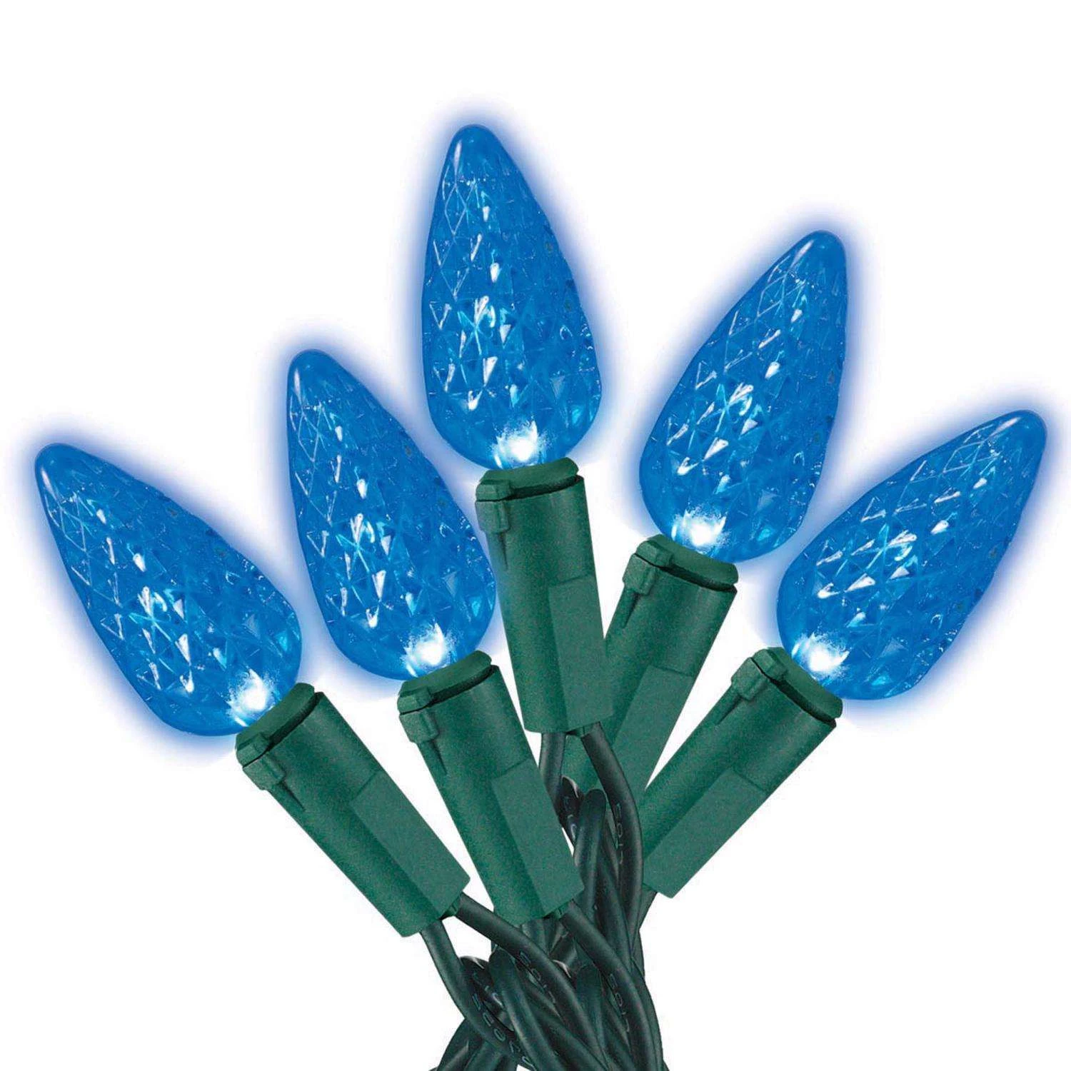 Celebrations Gold LED C6 Blue 100 Ct String Christmas Lights 33 Ft. 4 Celebrations Gold LED C6 Blue 100 Ct String Christmas Lights 33 Ft. - Image 2