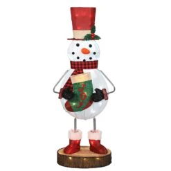 Celebrations LED Warm White Snowman 3 Ft. Yard Decor