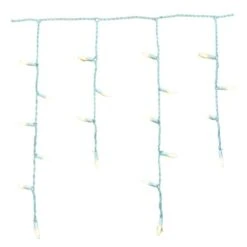 Celebrations Platinum LED Mini White 100 Ct Icicle Christmas Lights 9.5 Ft.