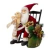 Glitzhome Multicolored Sitting Santa With Wooden Rocking Chair Figurine 11.02 In. -Roman Shop 8ef3f33e db91 4538 bcee ba5a9d7d7c17