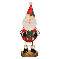 Celebrations LED Warm White Santa 3 Ft. Yard Decor