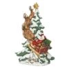 Roman Holiday Multicolored Santa And Deer Riding Up To The Sky Table Decor 15 In. -Roman Shop 956759bc f439 4b14 b047 cc080371769b