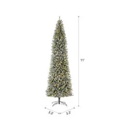 Glitzhome 11 Ft. Pencil LED 950 Ct Fir Artificial Christmas Tree -Roman Shop 962165cb 46d4 4da6 bf09 7fe91557ed17