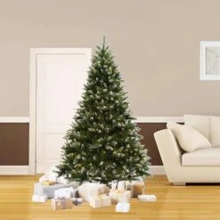 Celebrations 7-1/2 Ft. Full LED 600 Lights Mix Frosted Pine Christmas Tree -Roman Shop 975400dd 42b2 4ff8 a93f d21990409545