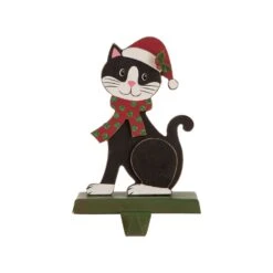 Glitzhome Multicolored Cat Stocking Holder 7.50 In.