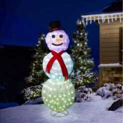 Celebrations LED Multi RGB Dancing Snowman 5 Ft. Yard Decor -Roman Shop 9ebd341a 3092 4701 98b5 5fa3b1197205