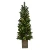 Celebrations 4 Ft. Pencil LED 50 Ct Potted Tree Christmas Tree