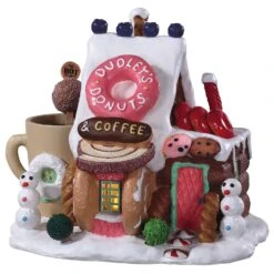 Lemax Multicolored Dudley's Donut Shop Christmas Village 5 In.