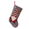 Glitzhome Multicolored Gnome Christmas Stocking 0.79 In.
