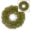 National Tree Company 24 In. D LED Prelit Warm White North Valley Spruce Wreath