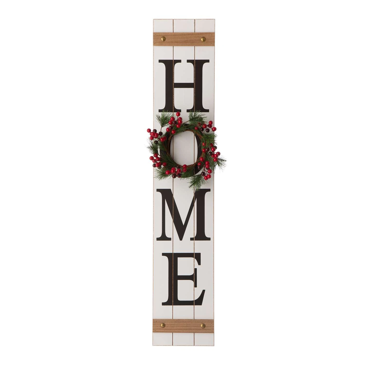 Glitzhome Multicolored Home With 3 Interchangeable Floral Wreaths Porch Sign 42 In. 4 Glitzhome Multicolored Home With 3 Interchangeable Floral Wreaths Porch Sign 42 In. - Image 2