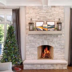 Celebrations 7-1/2 Ft. Slim LED 300 Lights Fir Tree Color Changing Christmas Tree -Roman Shop a955799c 52e4 474b 99f6 976d6f287667