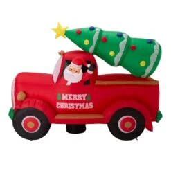 Glitzhome Santa On Pick Up Truck Decor 70.87 In. Inflatable -Roman Shop adaeba67 dd21 4599 9ab0 91b7fa335a0b