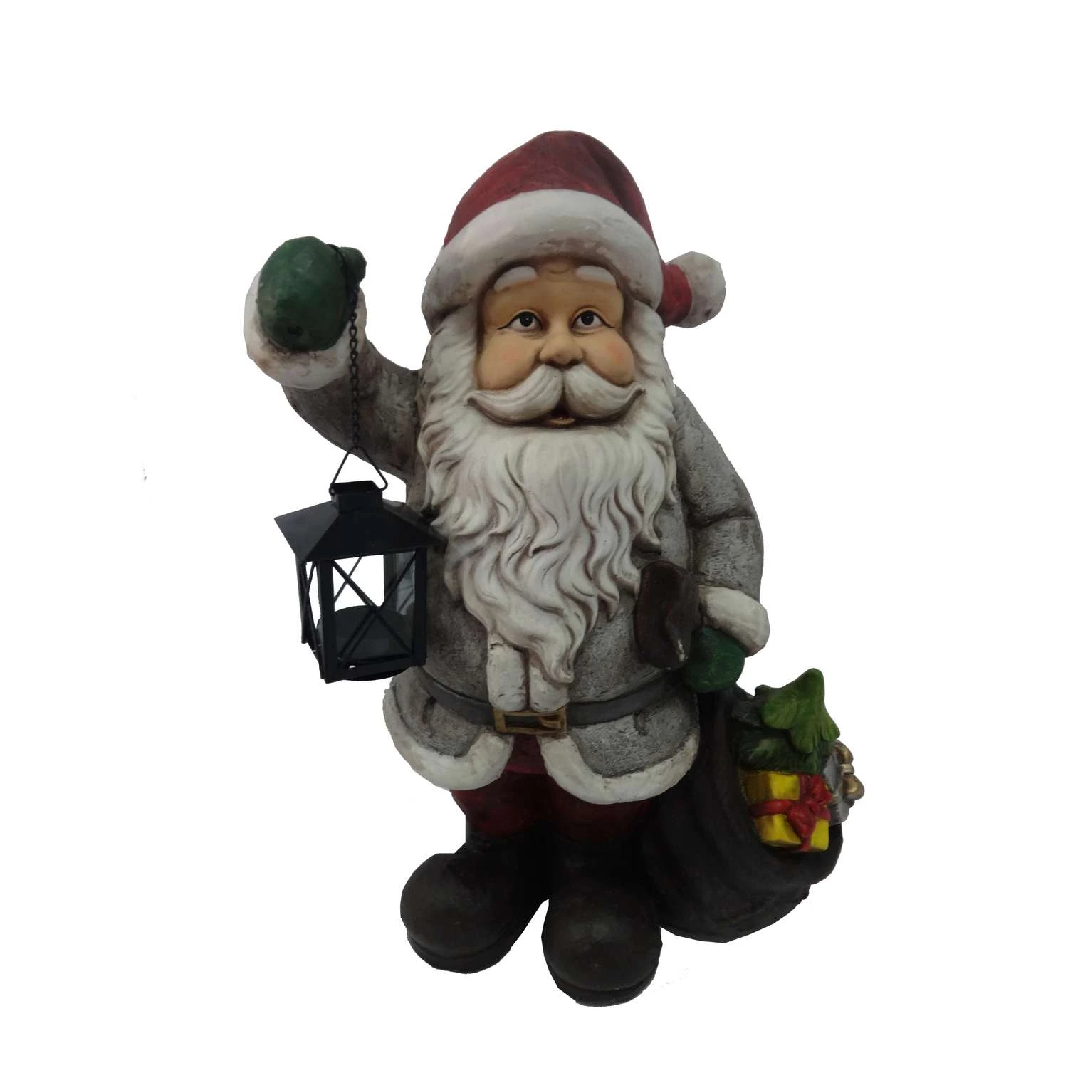 CTM Multicolored Santa With Lantern Figurine 20 In. 3 CTM Multicolored Santa With Lantern Figurine 20 In.