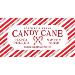 P Graham Dunn Red/White North Pole Candy Cane Table Decor 5.5 In.