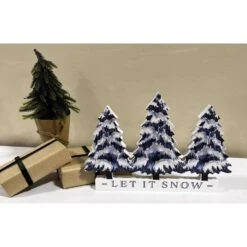 P Graham Dunn White Let It Snow Table Decor 7 In. -Roman Shop b4ec52f6 ef85 47a8 aaa4 87bbc5b4c53d