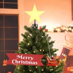 Mr. Christmas LED Santa In Sleigh Animated Tree Topper 21.75 In. -Roman Shop bb675082 af8b 4628 93af b88d7513e397